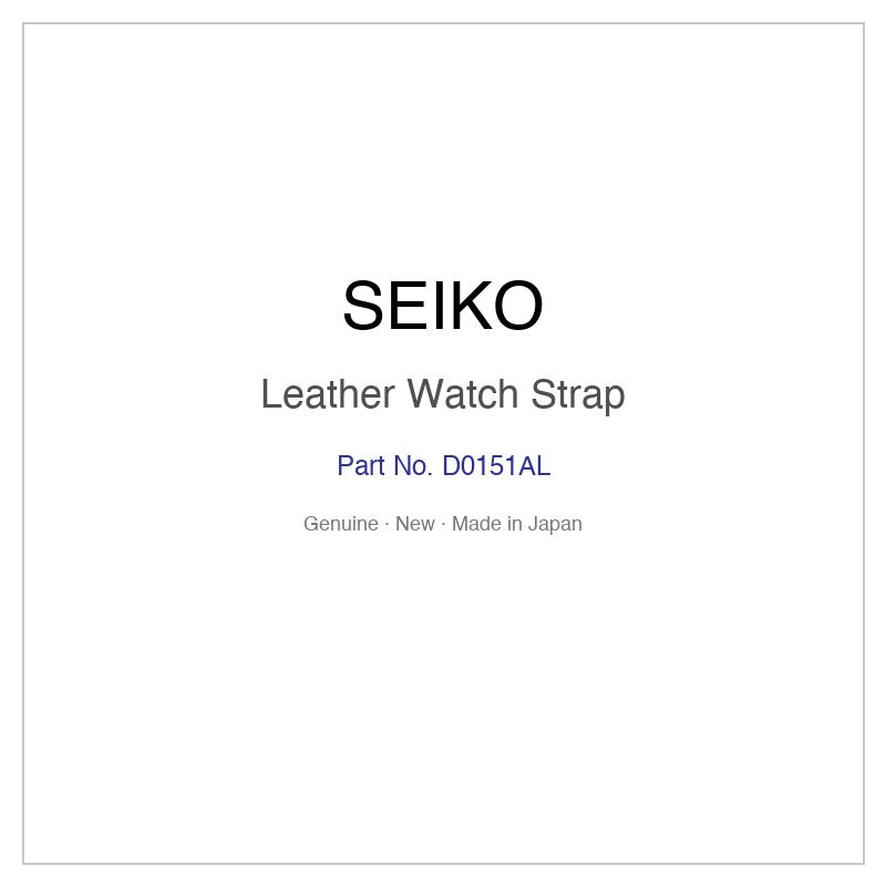 SEIKO D0151AL Leather Watch Strap for SARB065 SARB065J and More Models