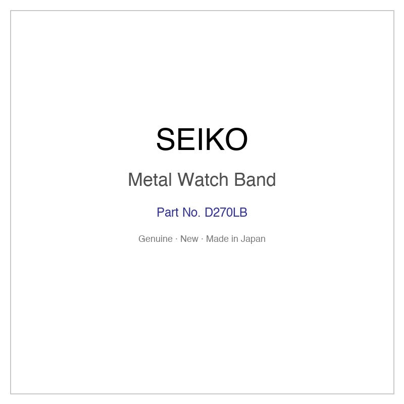 SEIKO D270LB Metal Watch Band for SBPT021 and More Models