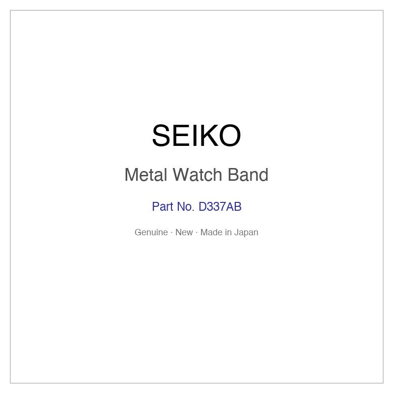 SEIKO D337AB Metal Watch Band for SWDF051 SWDF051J SWDF053 and More Models