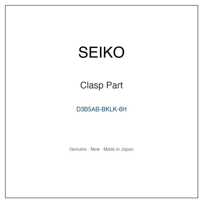 SEIKO D3B5AB-BKLK-6H Watch Parts