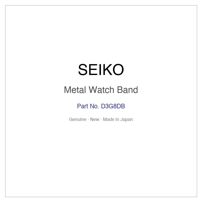 SEIKO D3G8DB Metal Watch Band for SDAA003J SDAA005 SDAA005J and More Models