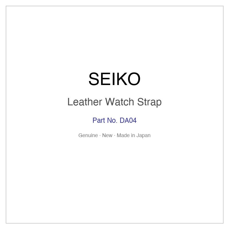 SEIKO DA04 Leather Watch Strap for SWDJ024 SWDS004 and More Models