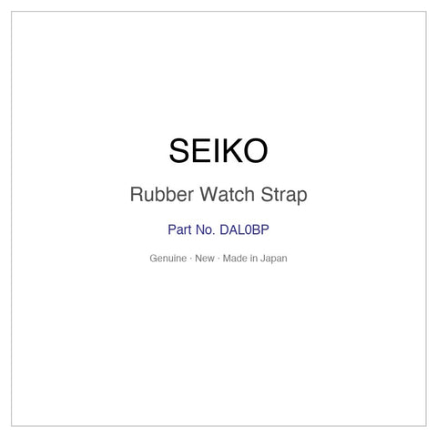SEIKO DAL0BP Rubber Watch Strap for SBBA001 SBBK001 SBBN007 SBBN007J SBBN00C and More Models