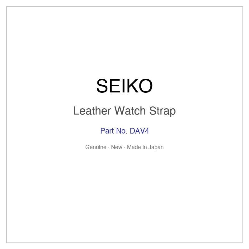 SEIKO DAV4 Leather Watch Strap for SSWX018 and More Models