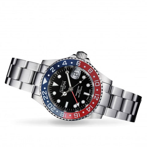 DAVOSA 161.590.60 Watch - DAVOSA Ternos Ceramic GMT 40 Automatic Blue/Red - Swiss Made Luxury Watch [Genuine Product]