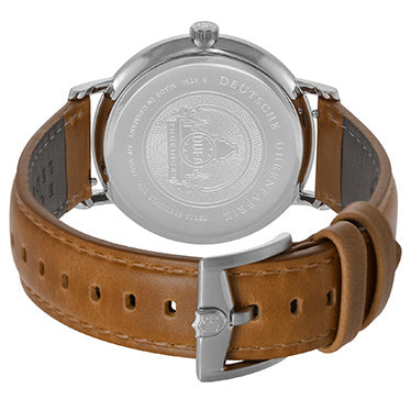 DUFA DF90010M Elegant Green Dial Stylish Brown Band Water Resistant Classic Design