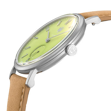 DUFA DF90010V Green Dial Beige Strap Elegant Design Automatic Movement Stylish Timepiece