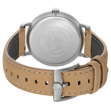 DUFA DF90010V Green Dial Beige Strap Elegant Design Automatic Movement Stylish Timepiece
