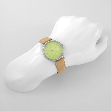 DUFA DF90010V Green Dial Beige Strap Elegant Design Automatic Movement Stylish Timepiece