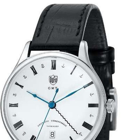 DUFA DF900602 Watch - Elegant Design Swiss Movement GMT Function Water Resistant Leather Strap (Image 3)
