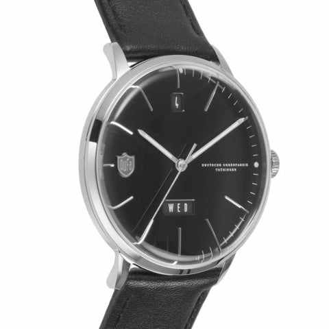 DUFA DF901801 HANNES DAY-DATE Black Elegant Design Automatic Movement Date and Day Display Water Resistant