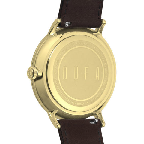 DUFA DF901802 Elegant Day-Date Design White Dial Stainless Steel Case Reliable Japanese Movement