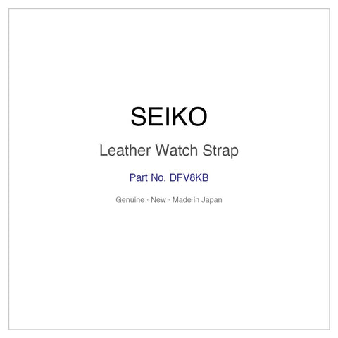 SEIKO DFV8KB Leather Watch Strap for SCXP032 and More Models