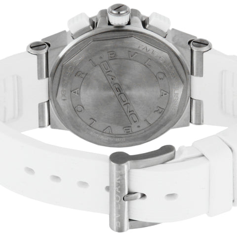 BVLGARI DG37WSCVDCH8 Diagono White Swiss Automatic Chronograph Stainless Steel Water Resistant