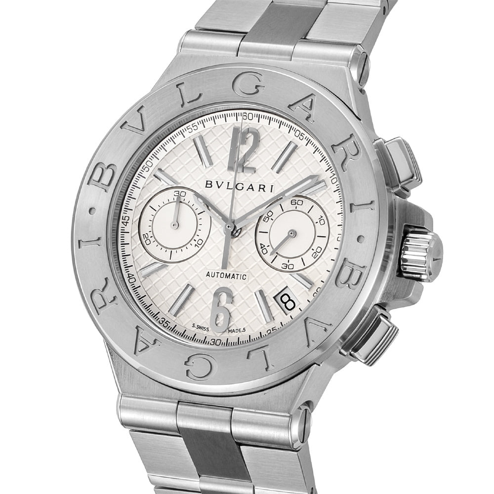 BVLGARI DG40C6SSDCH Watch - Diagono 2-Year Warranty Silver Stainless Steel Swiss Made Water Resistant (Image 2)