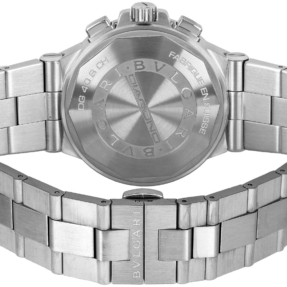 BVLGARI DG40C6SSDCH Watch - Diagono 2-Year Warranty Silver Stainless Steel Swiss Made Water Resistant (Image 3)