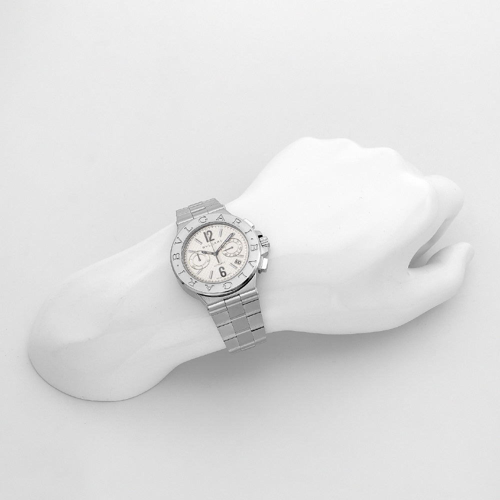 BVLGARI DG40C6SSDCH Watch - Diagono 2-Year Warranty Silver Stainless Steel Swiss Made Water Resistant (Image 4)