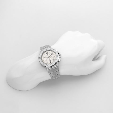BVLGARI DG40C6SSDCH Watch - Diagono 2-Year Warranty Silver Stainless Steel Swiss Made Water Resistant (Image 4)