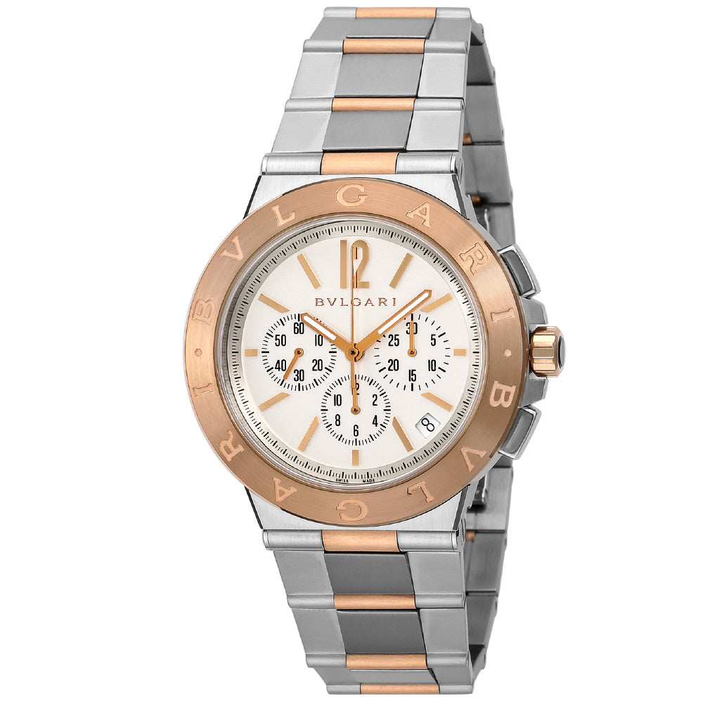 BVLGARI DG41WSPGDCH Watch - Diagono Velocissimo 2-Year Warranty [Parallel Import] White