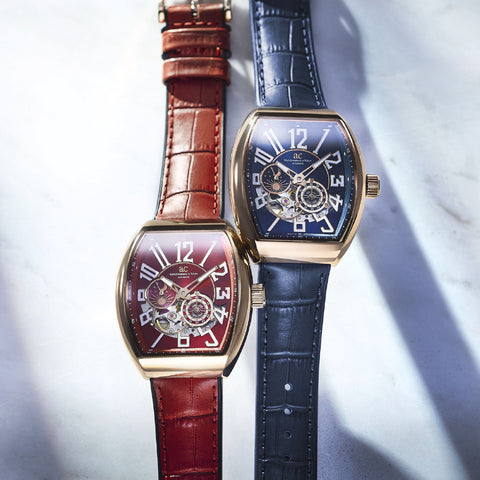 Angel Clover DPJ39PNV-NV Double Play Automatic Japan Made 1-Year Warranty Navy Stylish Design Water Resistant Elegant