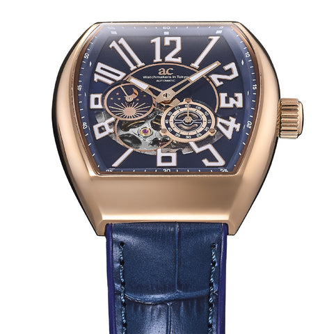 Angel Clover DPJ39PNV-NV Double Play Automatic Japan Made 1-Year Warranty Navy Stylish Design Water Resistant Elegant