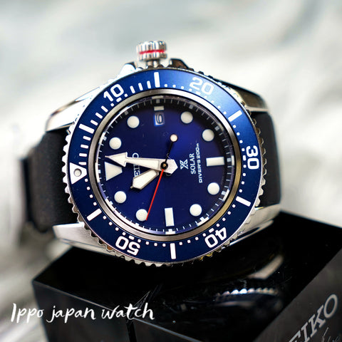 Seiko Prospex Solar SBDJ055 SNE593P1 Men's Watch Blue Dial Silicone Strap - IPPO JAPAN WATCH 