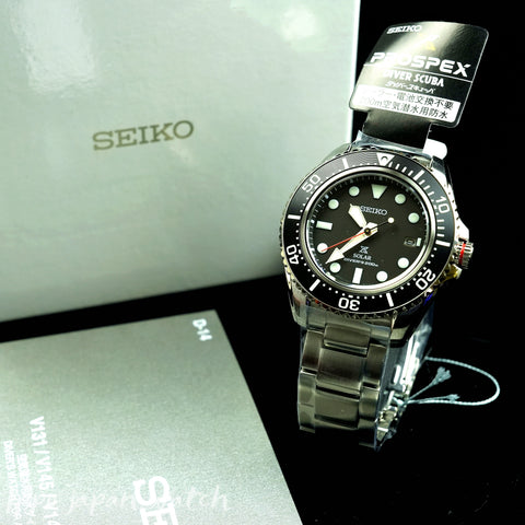 Seiko Prospex Solar SBDJ051 SNE589P1 Men's Watch Black Dial