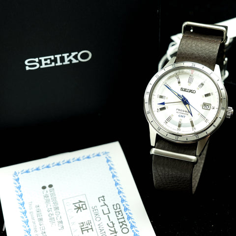 SEIKO Presage SSK015J1  Style 60's GMT 110th Anniversary Limited Edition Automatic Watch 国际版