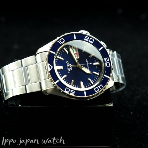 Seiko 5 sports SRPK97K1 Automatic Blue Dial Steel Bracelet Men's Watch Japan Made