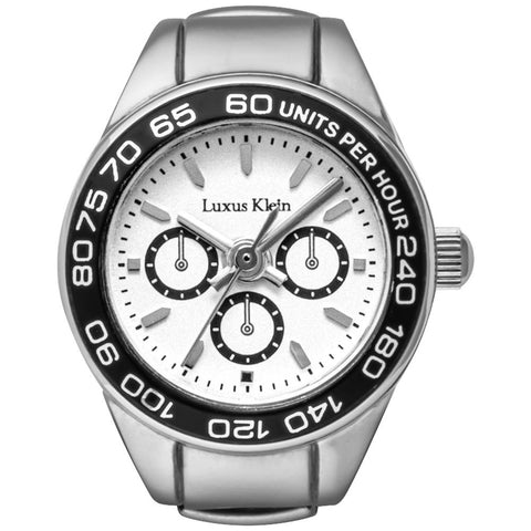 Other Overseas Manufacturers DT002SSWH Stylish Ring Watch Elegant Silver White Design 1-Year Warranty Durable Build
