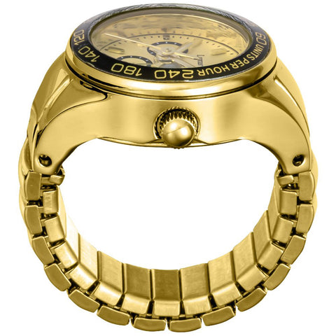 Other Overseas Manufacturers DT005YGGD Elegant Ring Watch Stylish Gold Finish 1-Year Warranty Unique Design