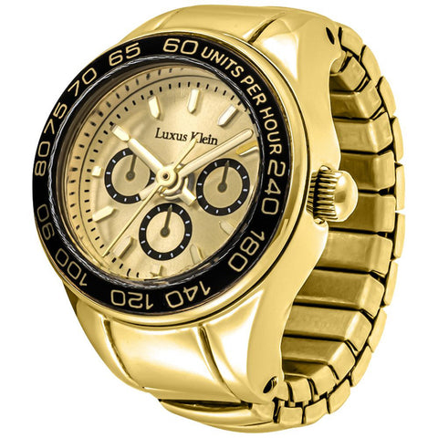 Other Overseas Manufacturers DT005YGGD Elegant Ring Watch Stylish Gold Finish 1-Year Warranty Unique Design