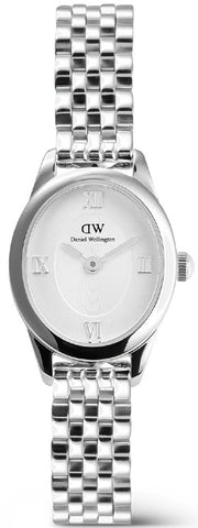 Daniel Wellington DW00100808 Watch - Elegant White Dial Silver Strap Minimalist Design Water Resistant Classic Style