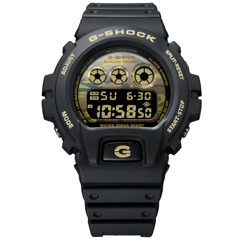 CASIO DW6900CF1JF G-SHOCK Camo and Gold Model Durable Shock Resistance Stylish Design Water Resistant