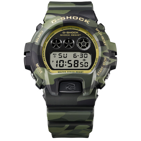 CASIO DW6900CMG3JF G-SHOCK Camo and Gold Design Water Resistant Shock Resistant Durable Resin Strap