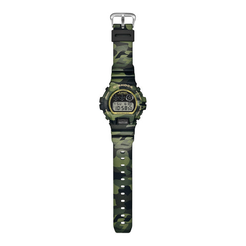 CASIO DW6900CMG3JF G-SHOCK Camo and Gold Design Water Resistant Shock Resistant Durable Resin Strap