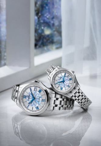 CITIZEN EC112059W Limited Edition 400 pieces Eco-Drive Solar Radio Controlled Direct Flight Pair Watch