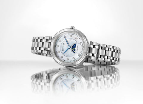 "Citizen EXCEED Ladies Watch, Titania Happy Flight, Solar Powered Eco-Drive Radio-Controlled Watch EE1020-77D"