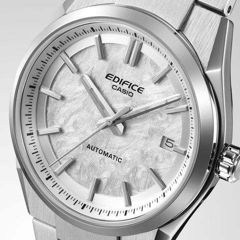 CASIO EFK-110D-7AJF Automatic Hand-Winding White Dial Stainless Steel Case Water Resistant