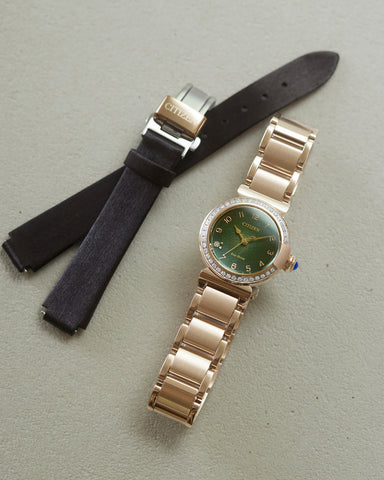 Citizen Women's Eco-Drive CITIZEN L Round Collection Watch with Extra Band EM1123-62X