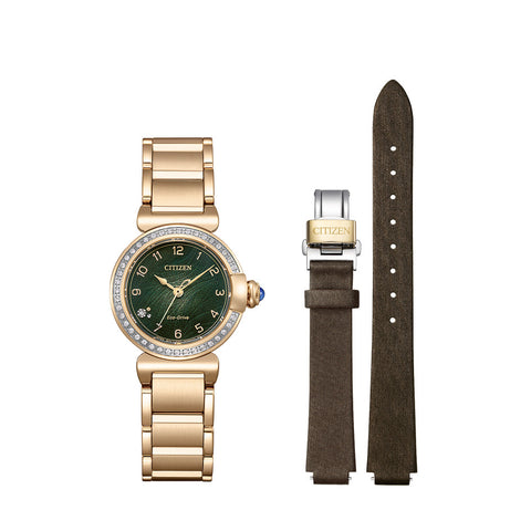 Citizen Women's Eco-Drive CITIZEN L Round Collection Watch with Extra Band EM1123-62X