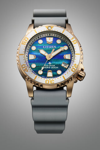 CITIZEN EO2023-00W Limited Edition Promaster Eco-Drive Solar Watch 200m Water Resistance Marine Series Pair Model