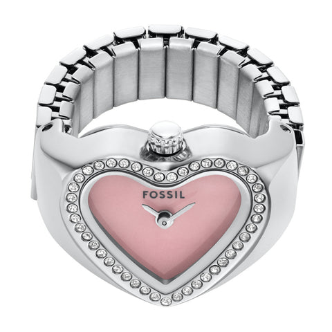 FOSSIL ES5408 Stylish Ring Watch Expansion Silver Elegant Design Durable Stainless Steel Water Resistant