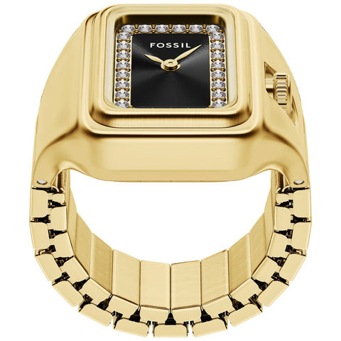 FOSSIL ES5447 Elegant Raquel Watch Ring Stainless Steel Crystal Accents Water Resistant Stylish Design