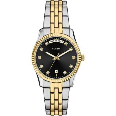 ES5458 FOSSIL Scarlette Black Dial Stylish Design Water Resistant Quartz Movement Adjustable Strap