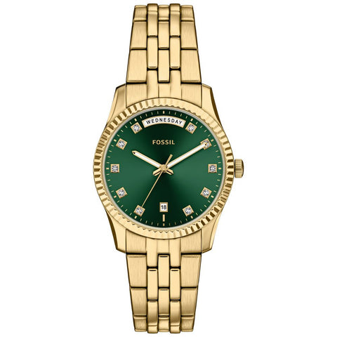 ES5460 FOSSIL Scarlette Green Dial Stylish Design Water Resistant Durable Stainless Steel