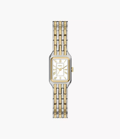 ES5468 FOSSIL Raquel Two-Tone Stainless Steel Water Resistant Elegant Design Quartz Movement