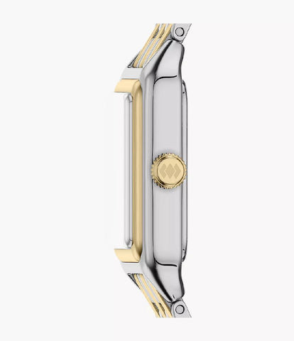 ES5468 FOSSIL Raquel Two-Tone Stainless Steel Water Resistant Elegant Design Quartz Movement