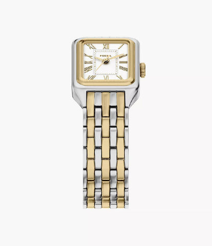 ES5468 FOSSIL Raquel Two-Tone Stainless Steel Water Resistant Elegant Design Quartz Movement