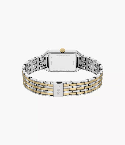 ES5468 FOSSIL Raquel Two-Tone Stainless Steel Water Resistant Elegant Design Quartz Movement